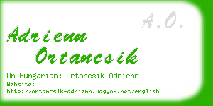 adrienn ortancsik business card